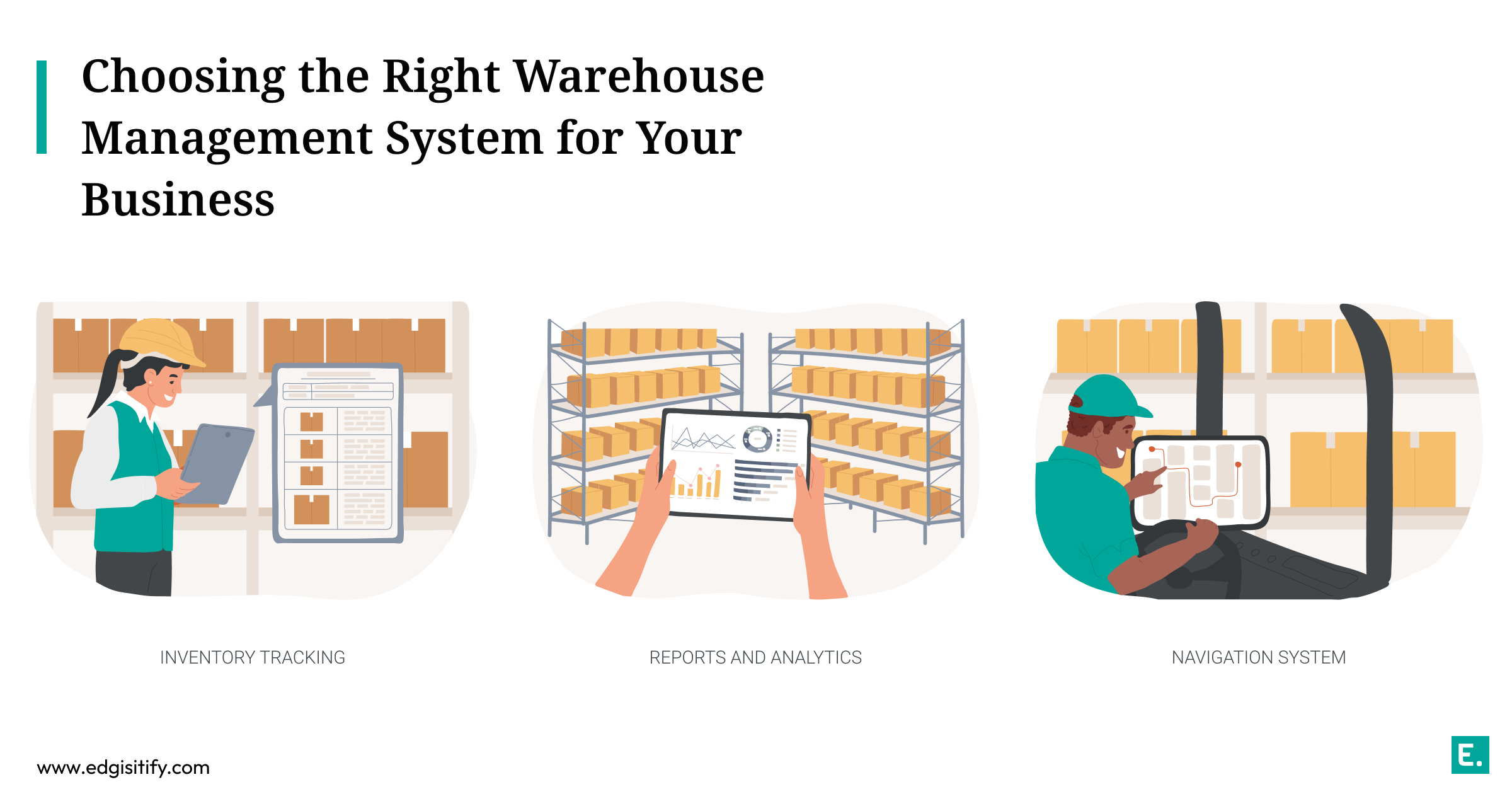 A person is comparing different WMS features on a laptop screen, with a checklist nearby, illustrating the process of choosing the right system.