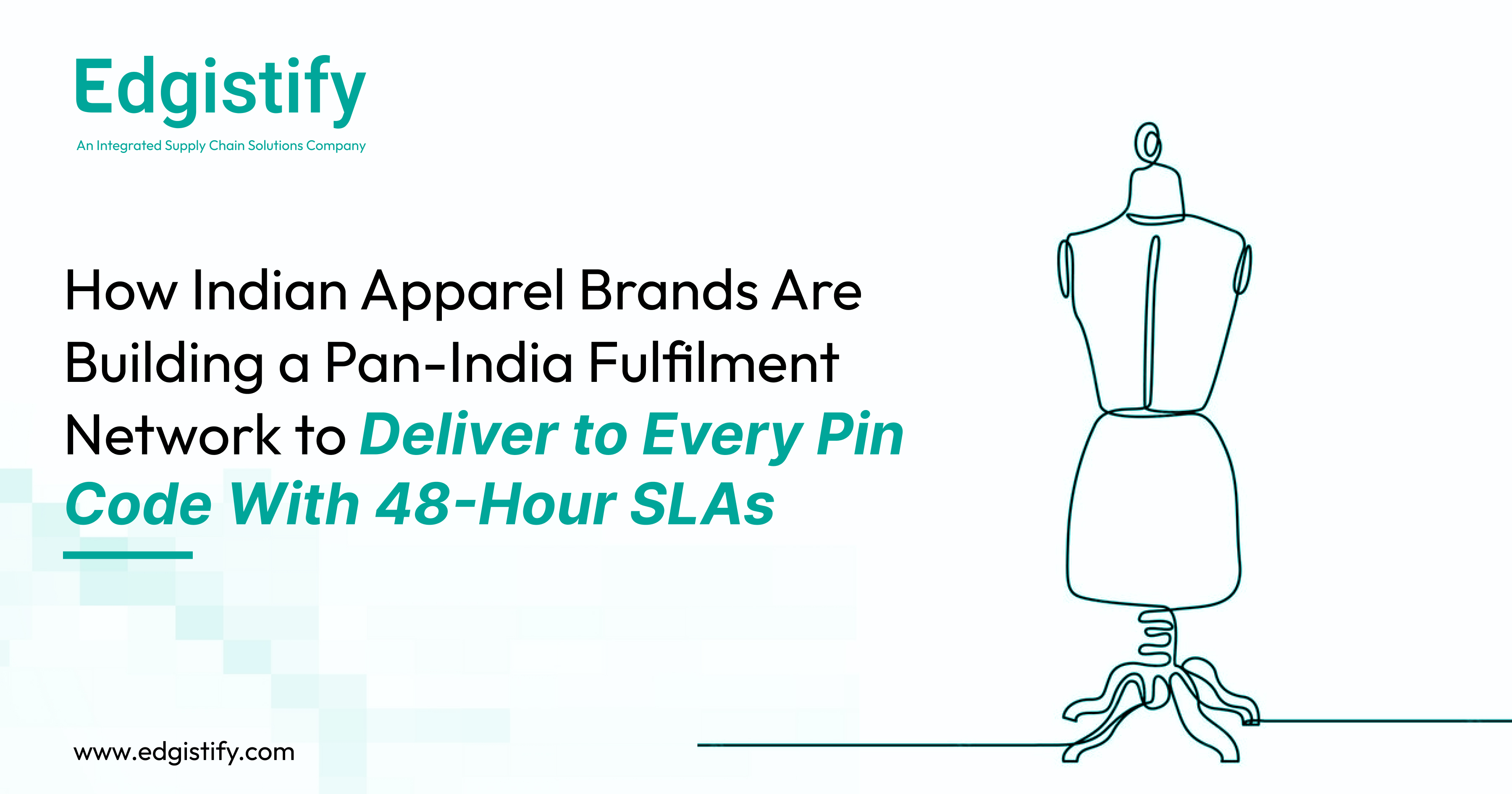 Edgistify's EdgeOS dashboard showing real-time pan-India delivery tracking and 48-hour SLA compliance for an apparel brand.