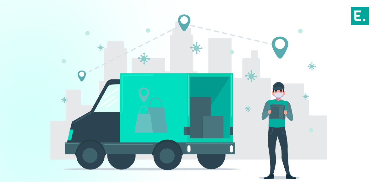 Modern logistics warehouse hub with smart inventory tracking software and workers sorting packages for dispatch.