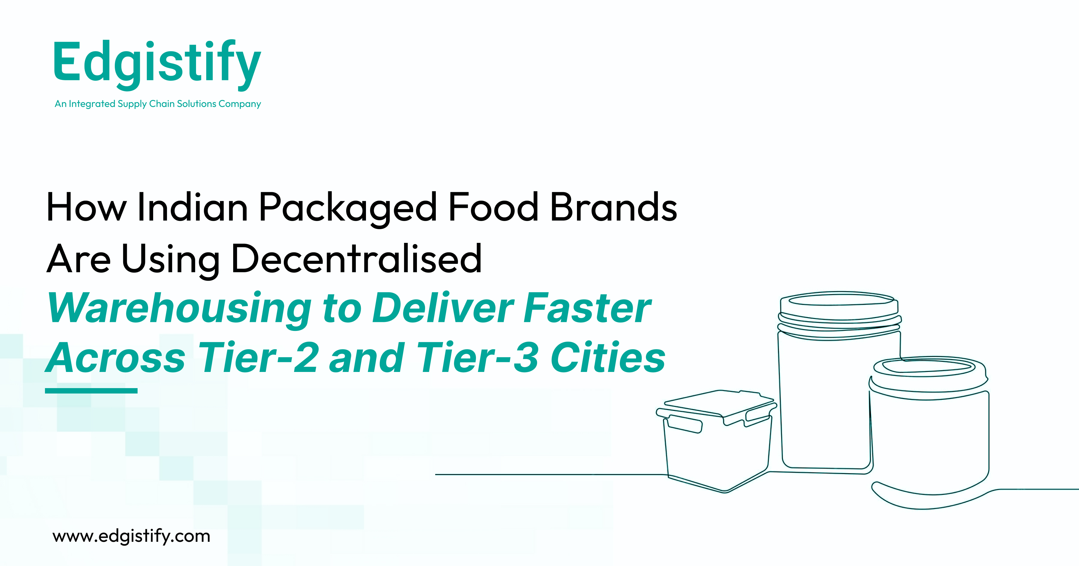 Edgistify's regional fulfilment network map showing delivery nodes across Tier-2 and Tier-3 Indian cities for a food brand.