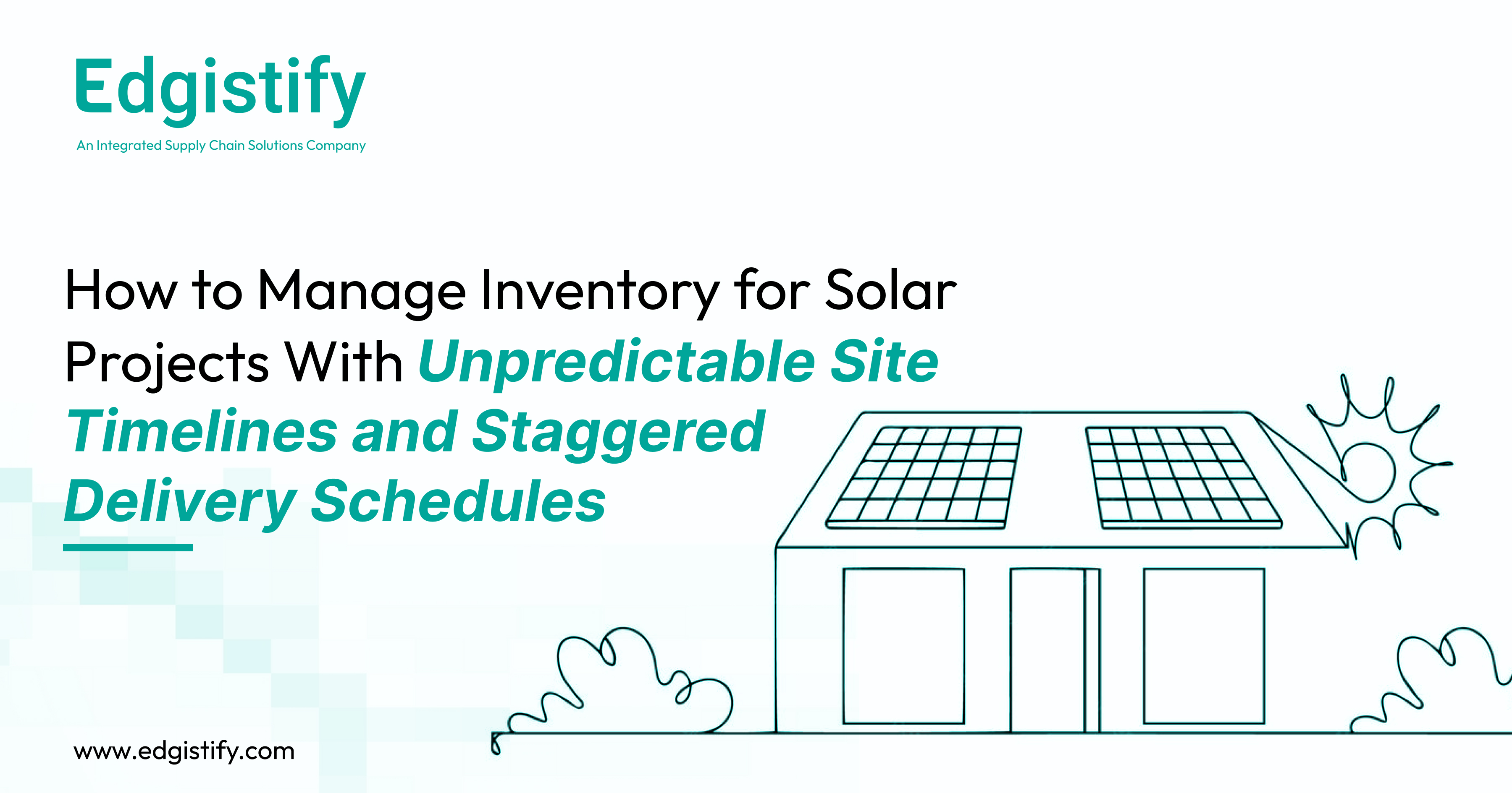  Edgistify's specialized solar warehouse showing vertical racking, batch tracking, and IoT-monitored storage for high-value project equipment.