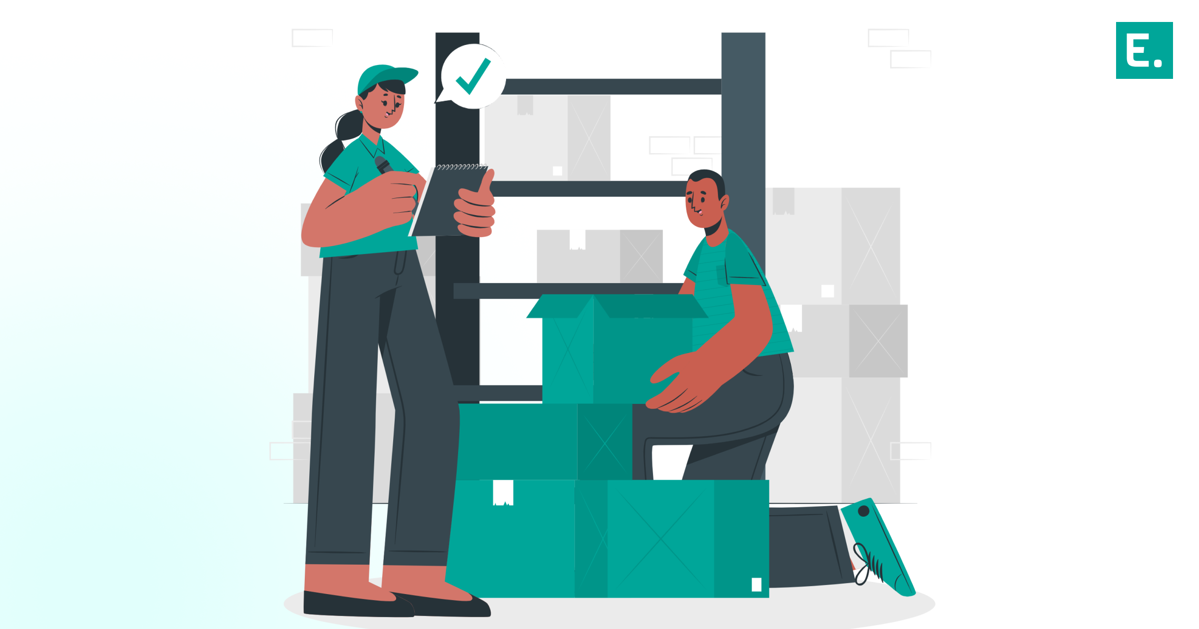 A digital pick-to-light system on a warehouse shelf guiding an assembly worker to precisely pick kit components based on a Bill of Materials screen