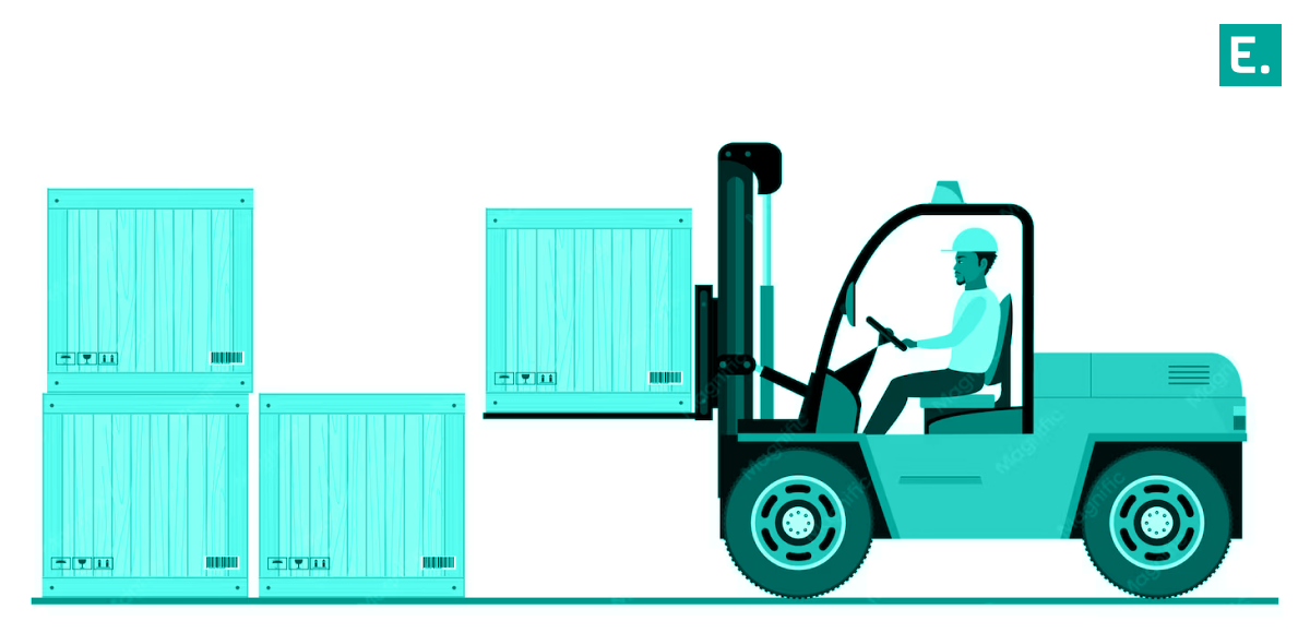 Warehouse operator processing pallet-in box-out inventory management using smart fulfillment technology for regional B2B distribution.