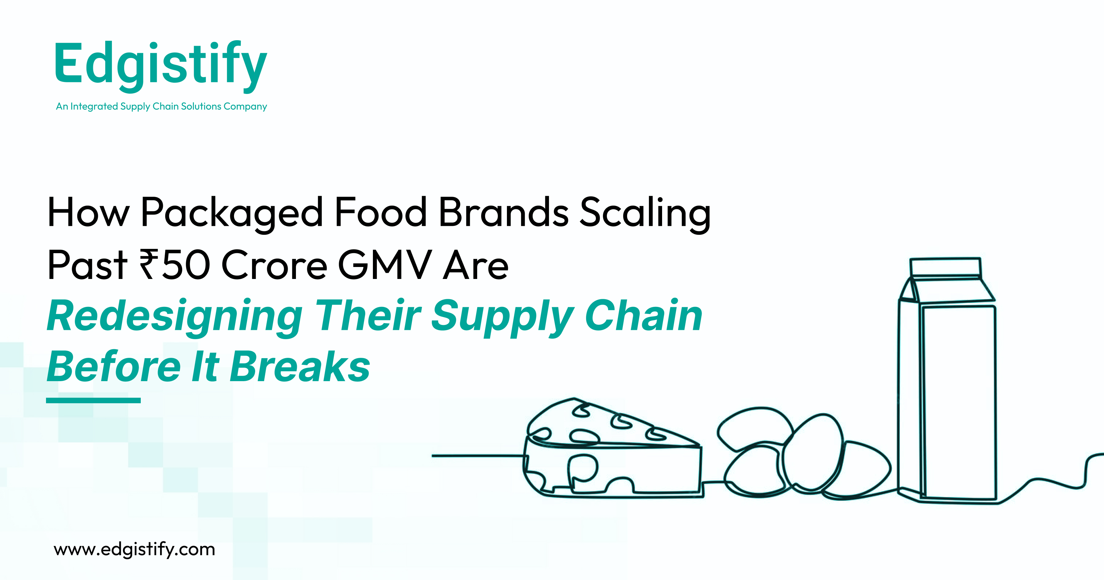 Edgistify's unified supply chain dashboard showing real-time inventory and omnichannel order flow for a scaling food brand.
