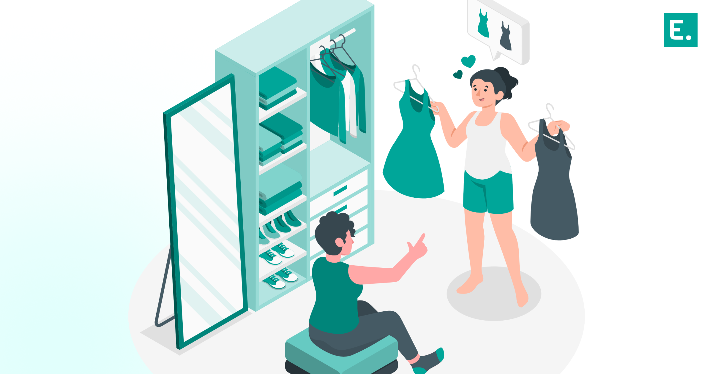 A warehouse technician inspecting returned apparel items at an automated reverse logistics processing station to ensure rapid restock.