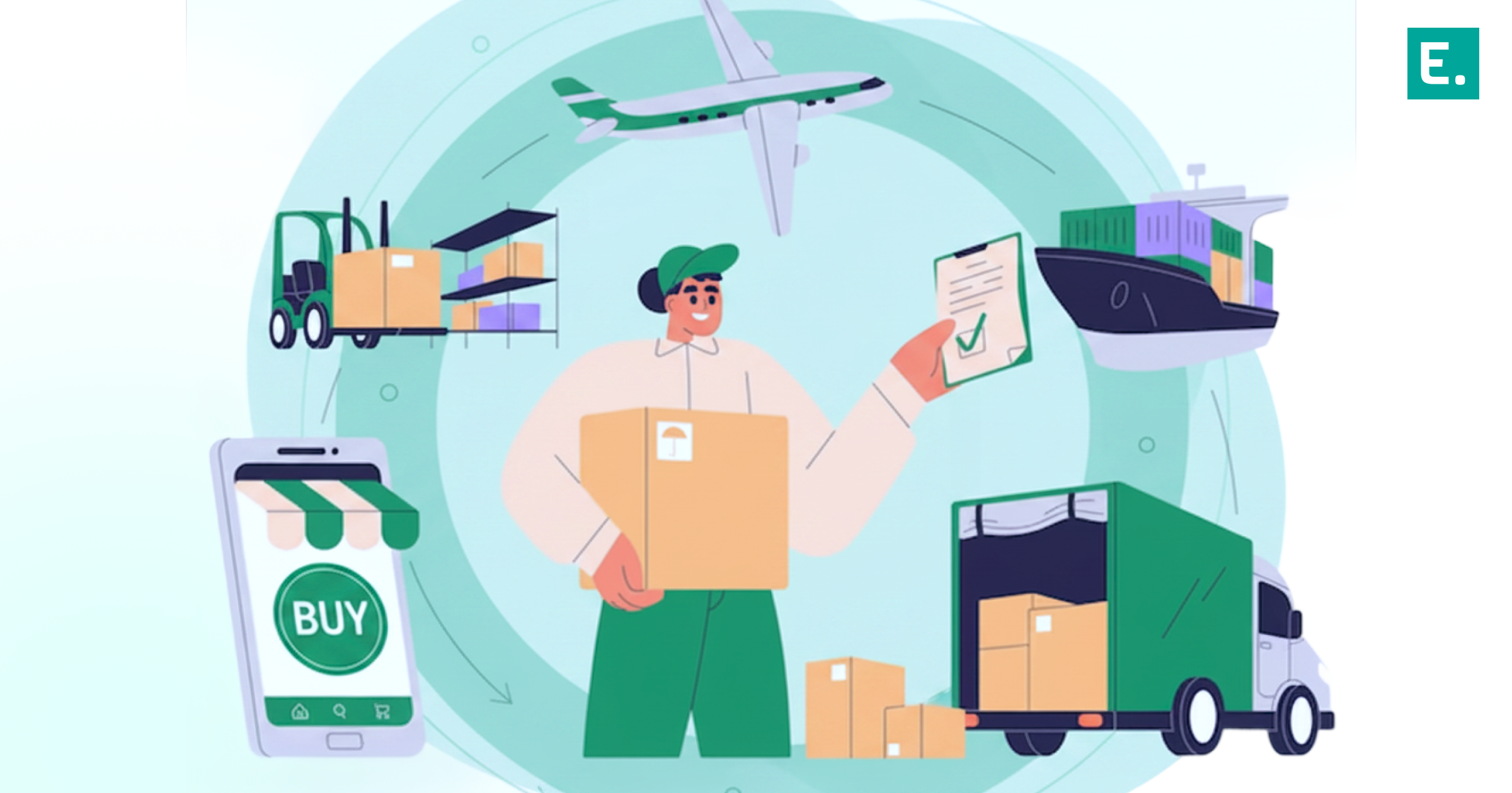 A digital network diagram mapping decentralized ONDC buyer apps to unified local fulfilment hubs and automated multi-channel inventory management software.