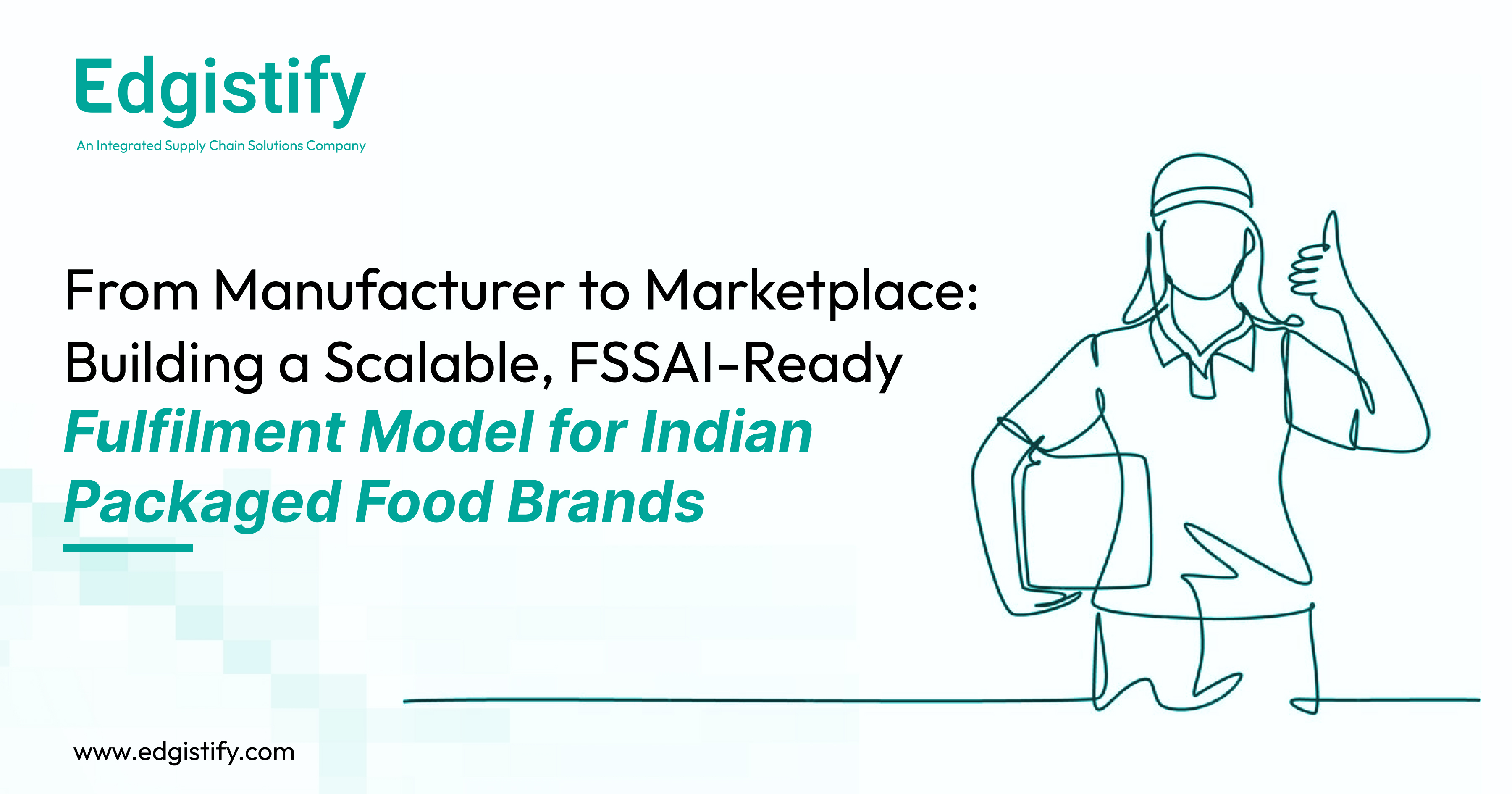 Edgistify EdgeOS dashboard showing real-time FSSAI compliance tracking, batch-wise traceability, and FEFO inventory status for a packaged food brand.