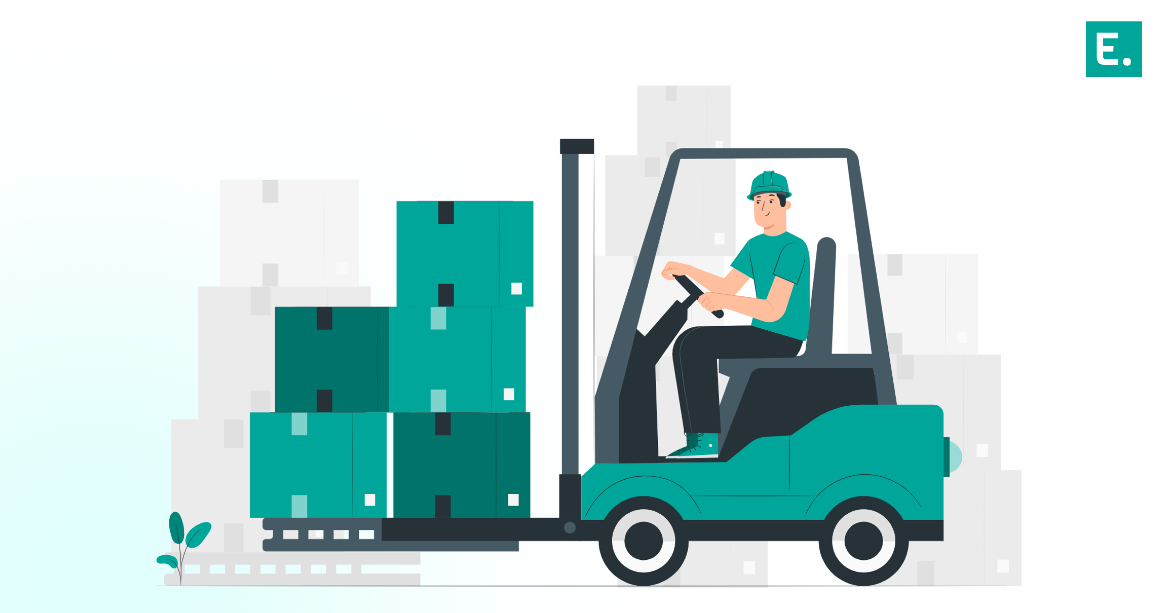 A warehouse worker scanning incoming return packages at a dedicated reverse logistics processing station ahead of peak holiday shopping volume.