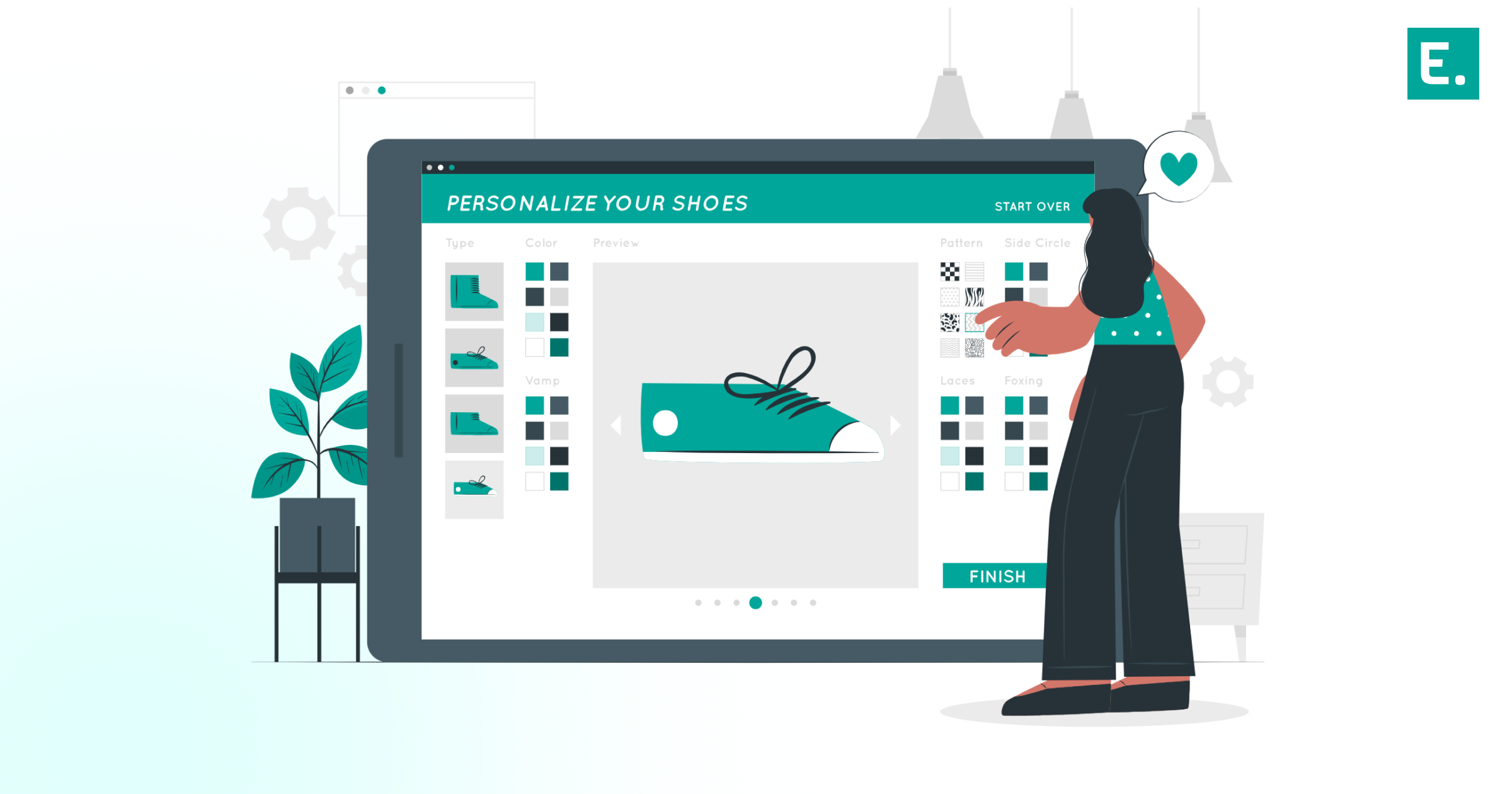 An e-commerce brand executive analyzing continuous logistics optimization charts and market share moat metrics on a digital workstation.