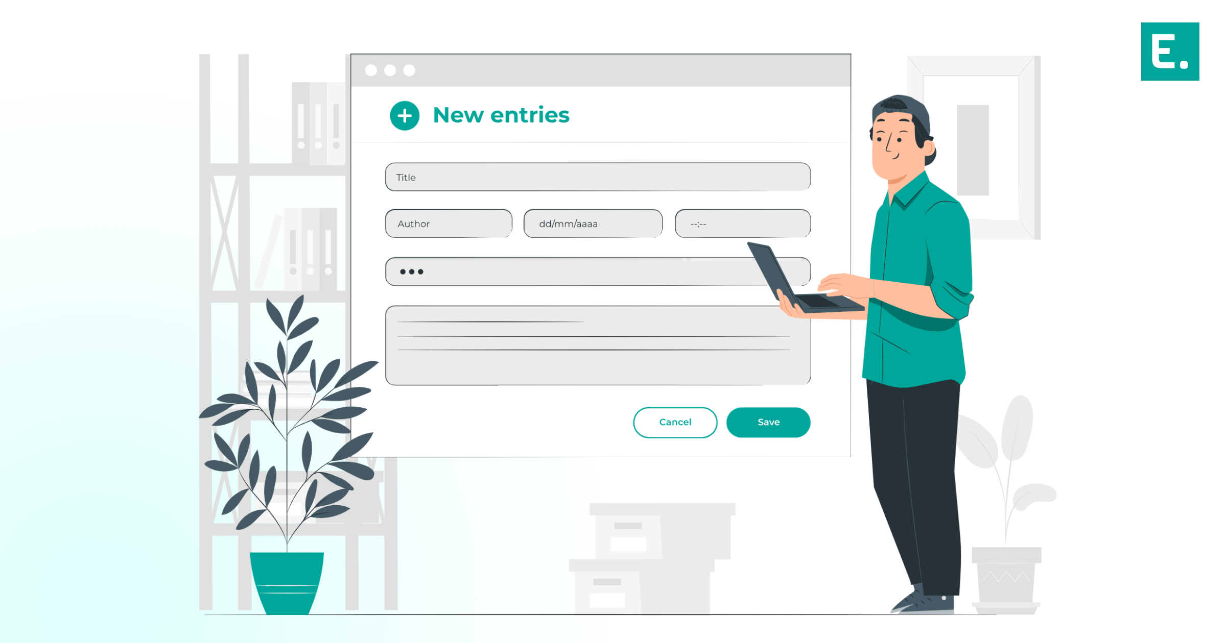 Handheld scanning device running embedded AI OCR software to automatically capture product data at an e-commerce inbound dock.