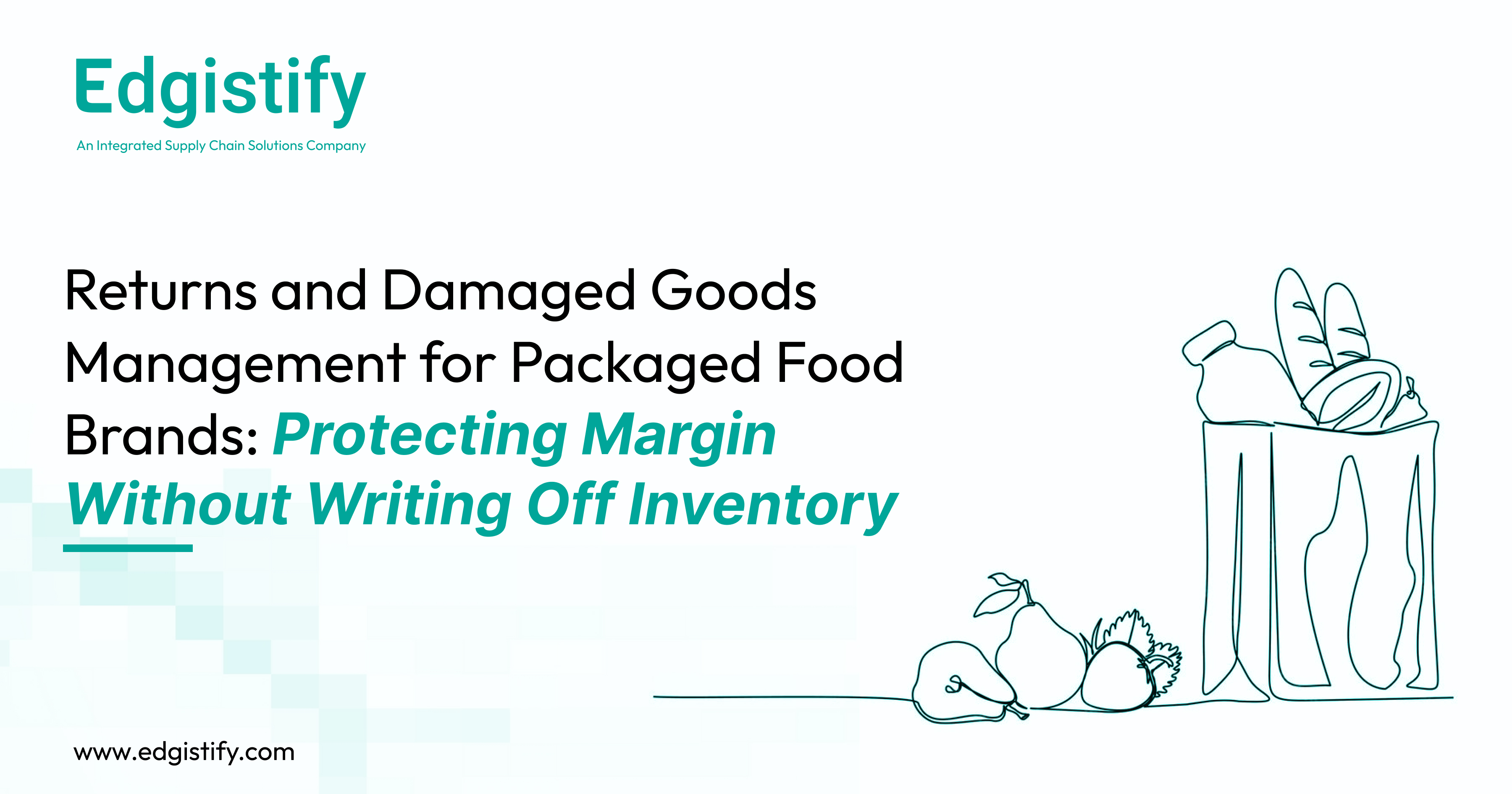  Edgistify EdgeOS dashboard showing RTO reduction analytics and damaged goods quarantine status for a packaged food brand.
