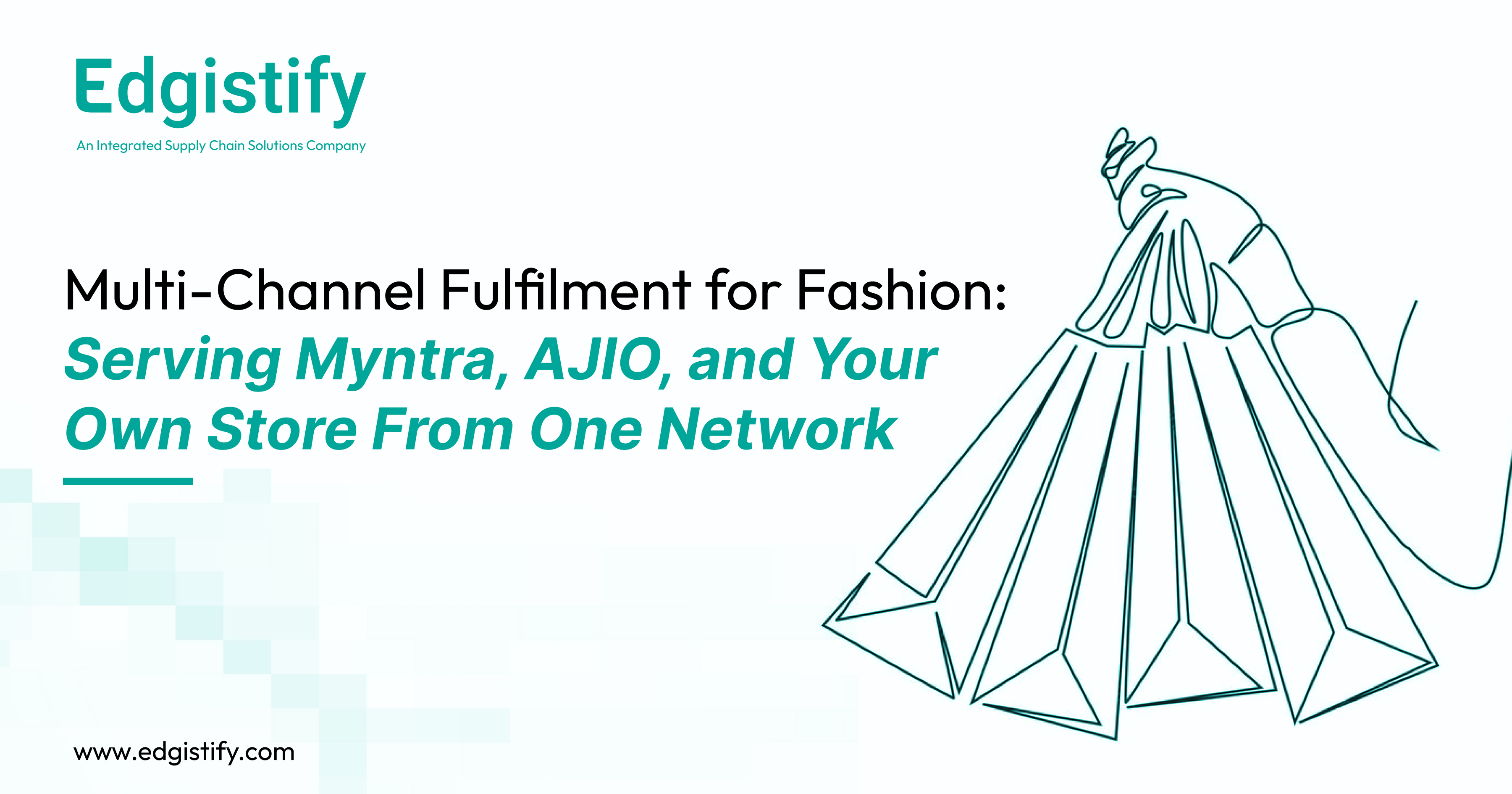 Edgistify's unified multi-channel dashboard showing real-time inventory sync for Myntra, AJIO, and a Shopify storefront.